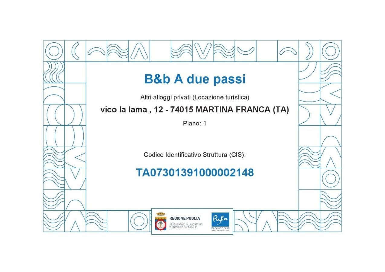 B&B A Due Passi Martina Franca Esterno foto